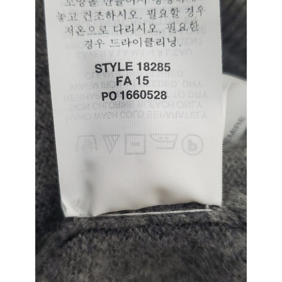 J Crew Collection Italian Cashmere Sweater Full Zip Hoodie Small Gray Luxury - Picture 7 of 10